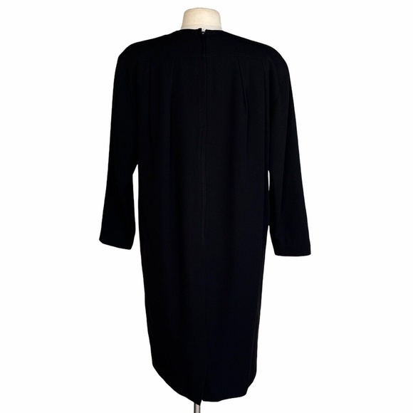 Vintage ANNE CRIMMINS For UMI COLLECTIONS Dress Size 14 Black Embroidered - Picture 2 of 2